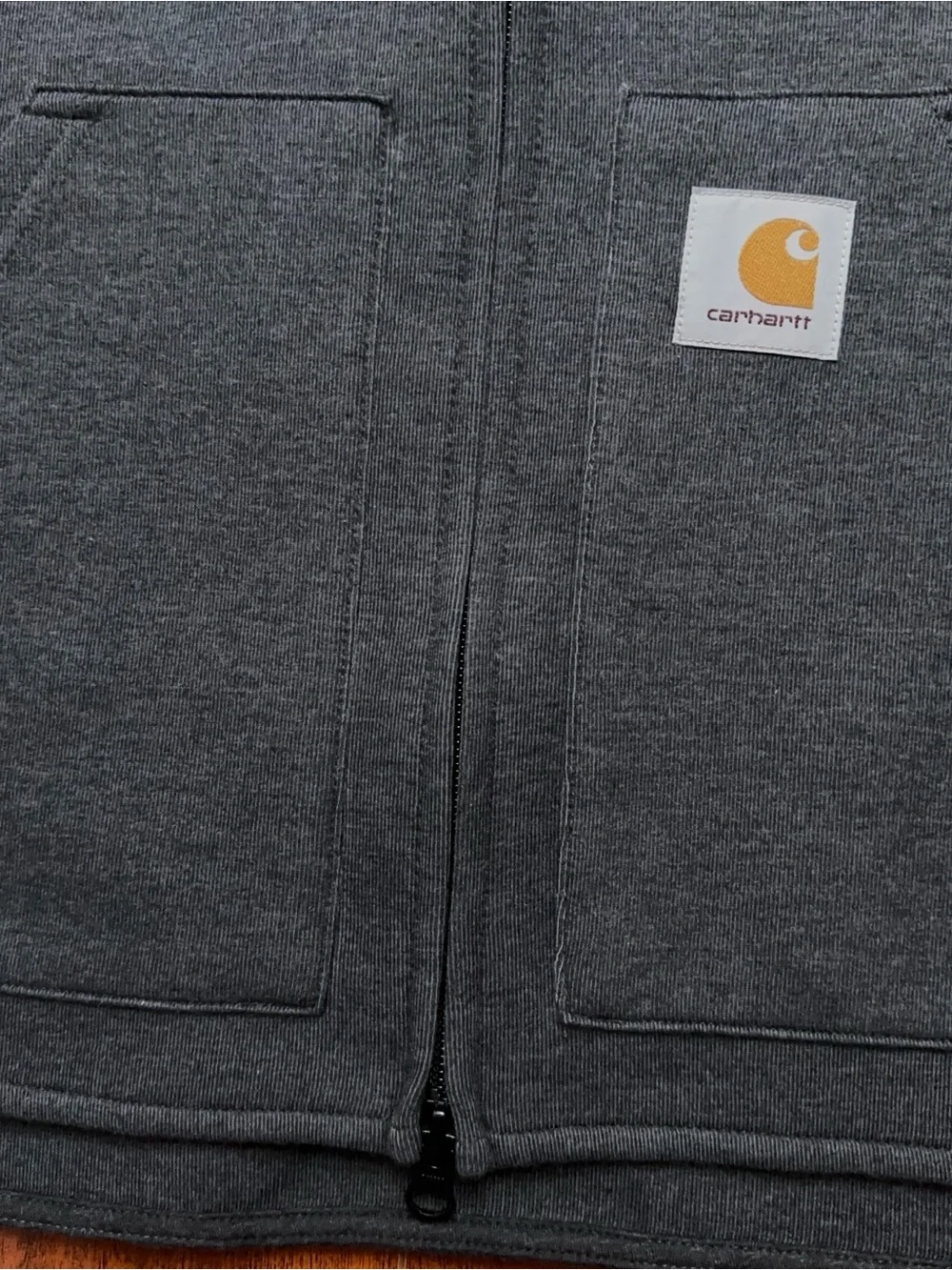 Carhartt Work In Progress WIP Light Lux Vest Mens Size XS Full-Zip Gray NEW